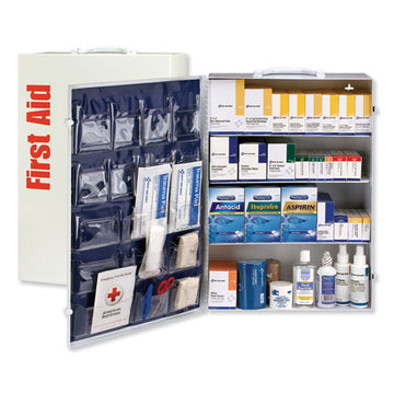 First Aid Only™ Ansi Class B+ 4 Shelf First Aid Station With Medications, 1,461 Pieces, Metal Case freeshipping - TVN Wholesale
